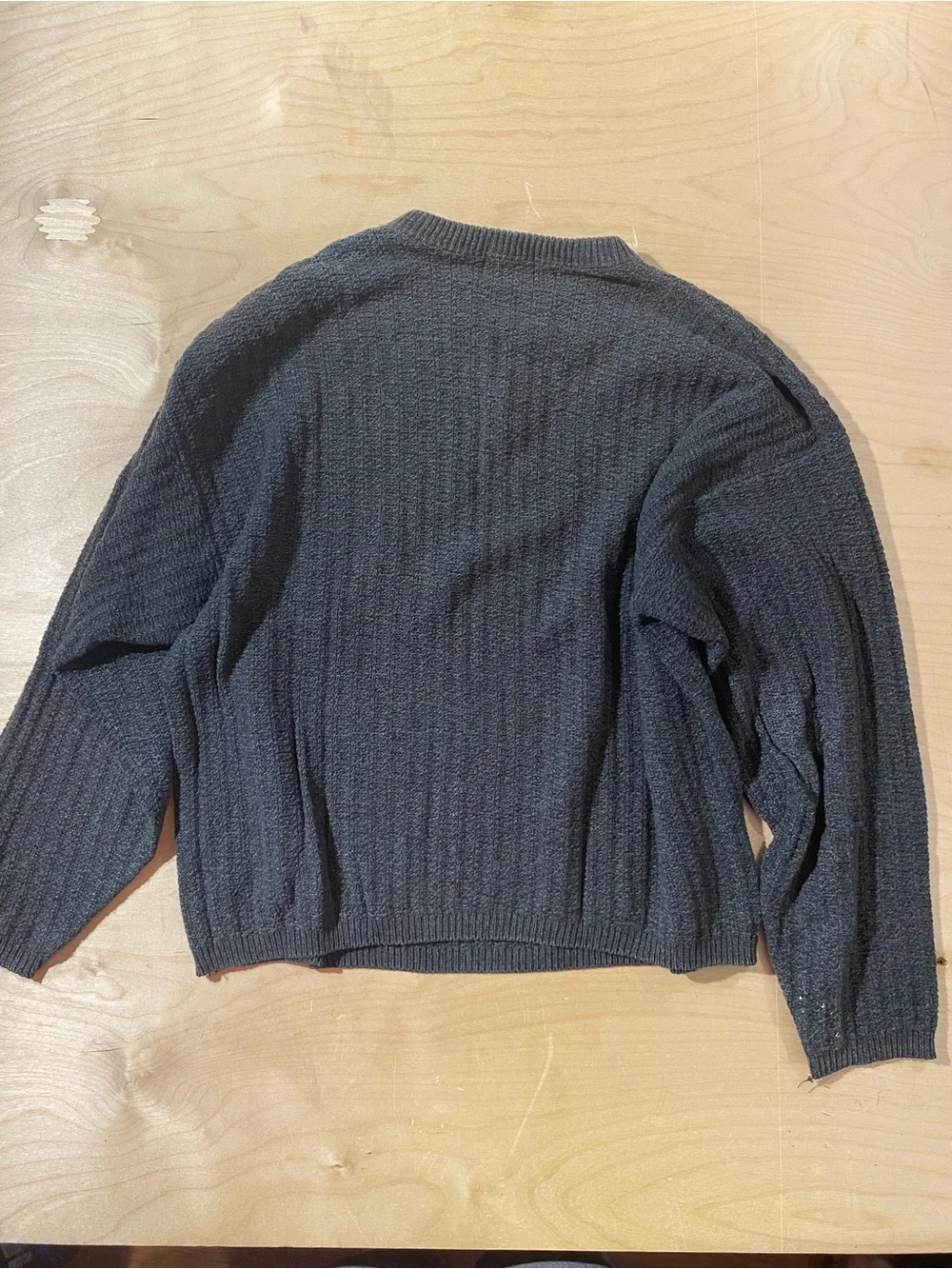 Crossings Men's Crew-Neck Knit Sweater - Charcoal XL (ST)